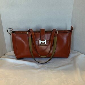 Mondani Cognac Brown Leather Tote